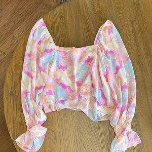 Buddy Love Pastel Watercolor Blouse